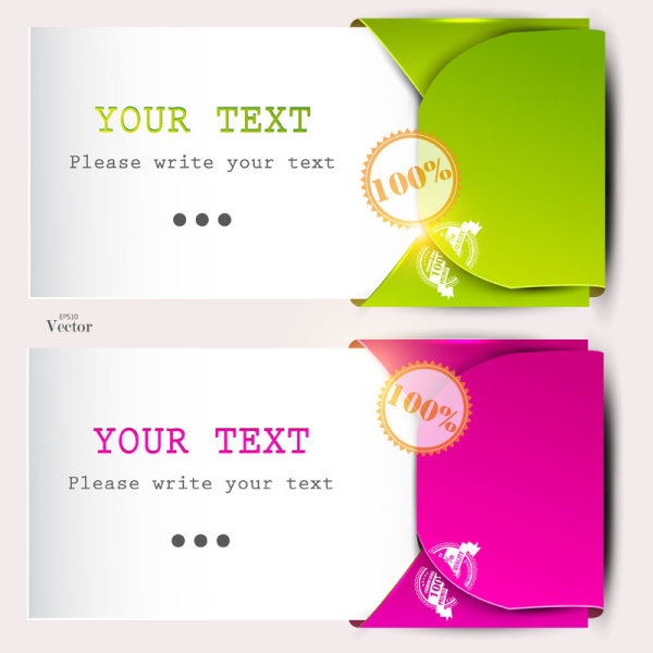 Exquisite card vector Set 01