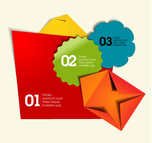 free vector color Origami 01