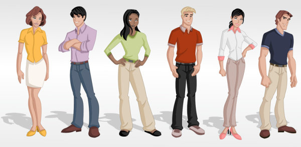Different Figure Image vector 02