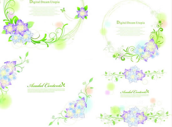 Fresh floral frame vector