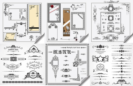Border ornaments pattern border vector