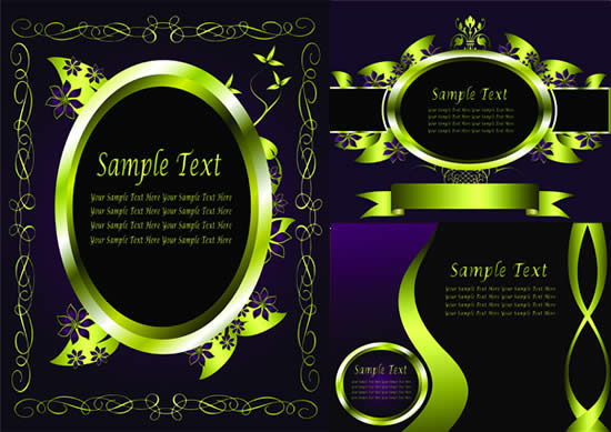 Ornate ring frame vector