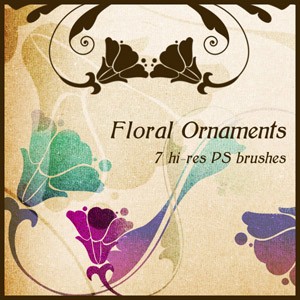 Photoshop ornaments floral brushes 