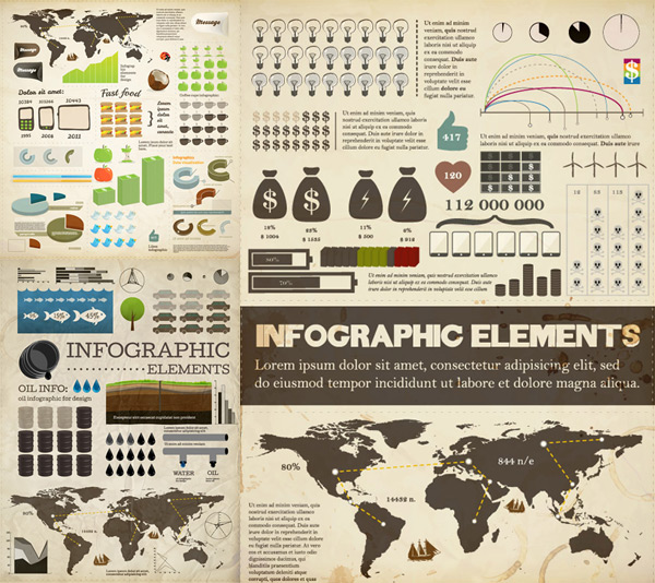 graphical chart 01 design vector