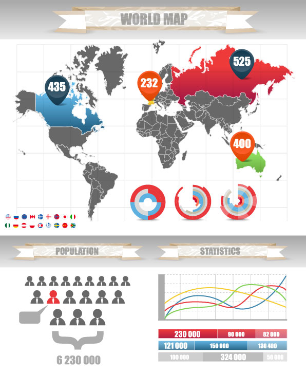 graphical chart 03 design vector