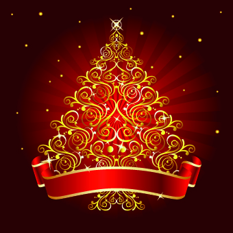 2014 Abstract Christmas tree design vector 01
