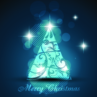 2014 Abstract Christmas tree design vector 11