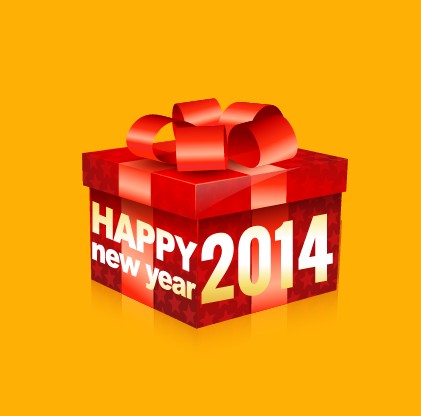 2014 Gift boxes vector background