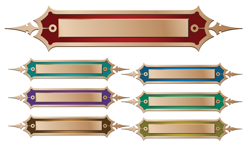 Banners with Decorative vector 03