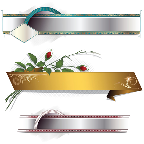 Banners with Decorative vector 04