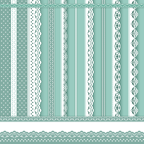 Beautiful lace borders vector design 01