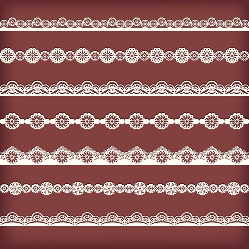 Beautiful lace borders vector design 03