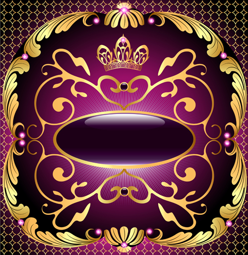 Beautiful precious stones and diamonds floral pattern vector 05