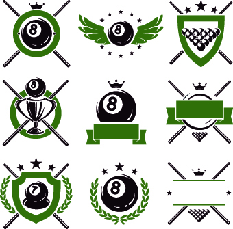 Billiards logos illustration design vector