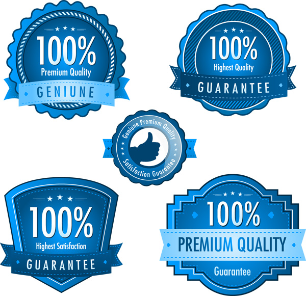 quality premium labels label creative blue 