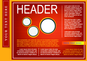 Booklet flyer cover design vector set 01