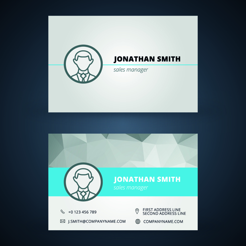 Creative cards business media vector set 02