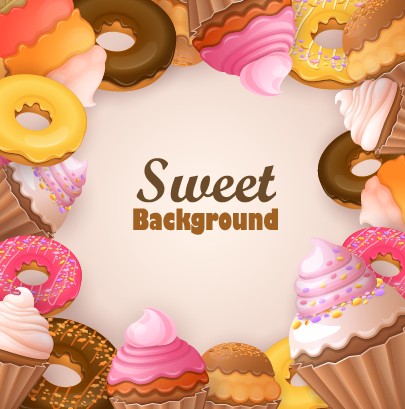 vector background sweets sweet creative background 