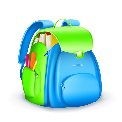 Cute school bag design vector 03 - WeLoveSoLo