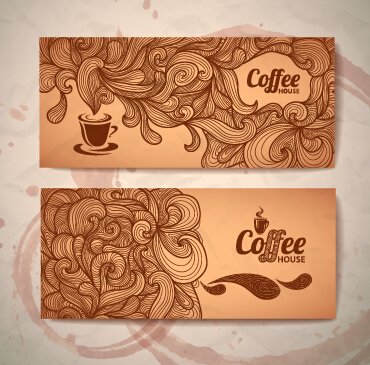 vector material coffee cards card 
