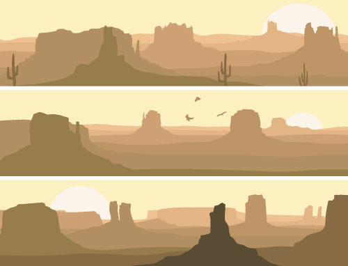 Desolate desert banners 