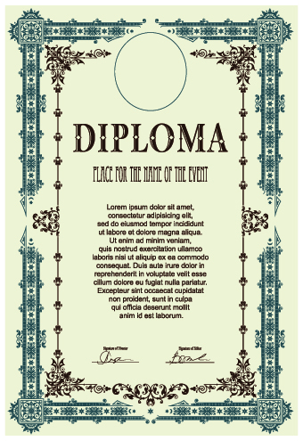 template vector template modern diploma design 