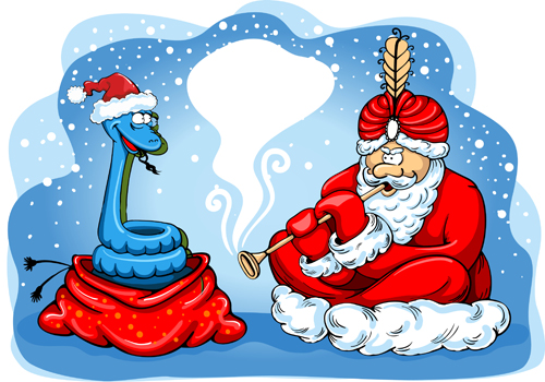 Elements of 2013 snake year design vector 04