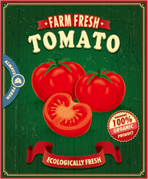 vintage poster fresh food farm 