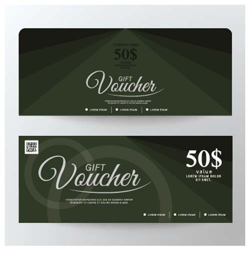 Gift voucher vintage vectors 01 Gift voucher vintage vectors 01