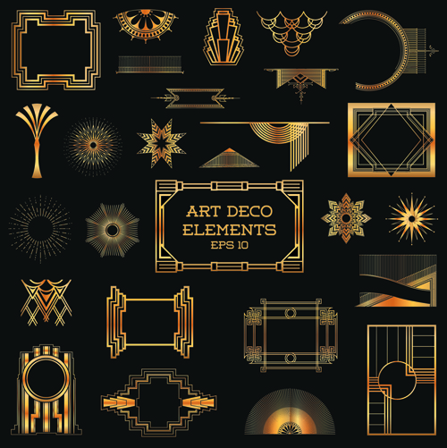 lden art ornament elements vector 01 Golden art ornament elements vector 01