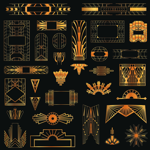 lden art ornament elements vector 02 Golden art ornament elements vector 02