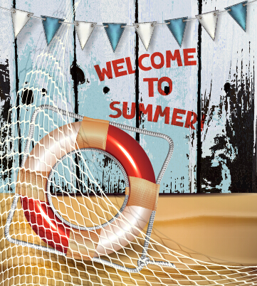 Holiday summer travel sea background vector 03