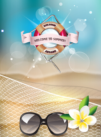 Holiday summer travel sea background vector 07