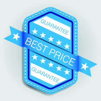 Blue sale labels vector set 05