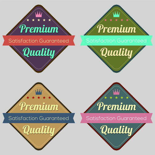 remium quality retro style vector 01 Labels premium quality retro style vector 01