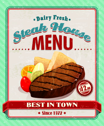 Menu posters design vector 01
