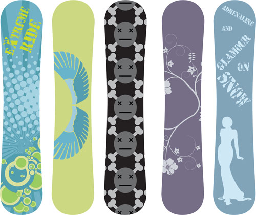 template snowboard modern 