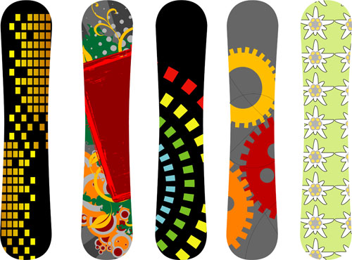 template snowboard modern 