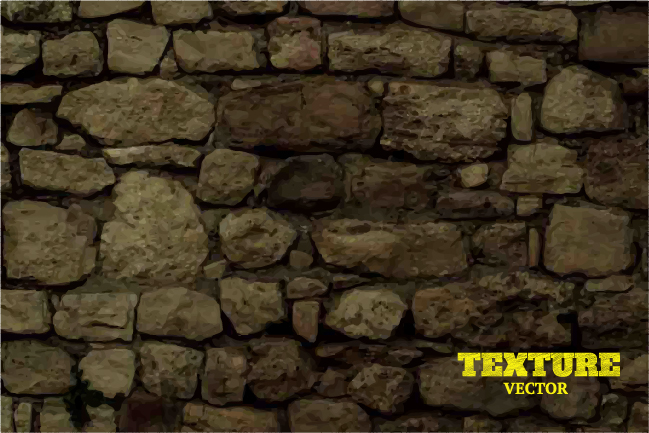 Old stone wall background vector material