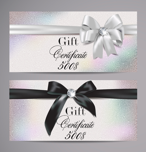 Ornate gift certificates template vectors 02