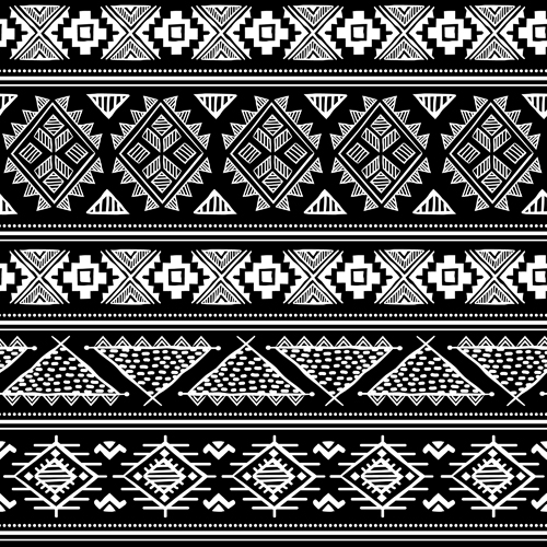 Pattern white floral ornaments seamless vector 01