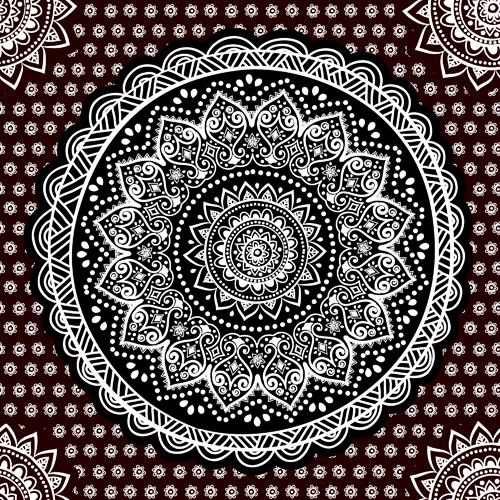 Pattern white floral ornaments seamless vector 02