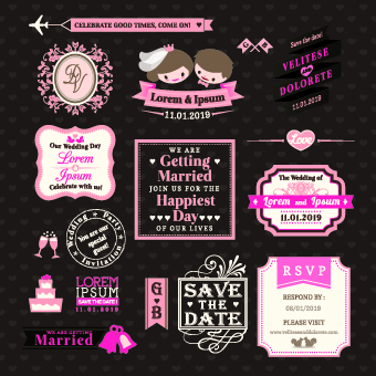 wedding romantic roman labels label 