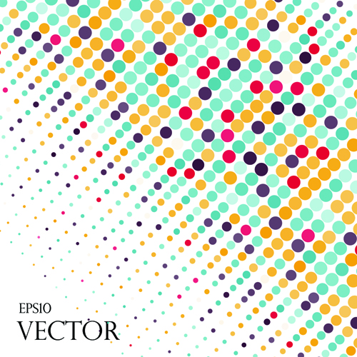 Round dot modern background vector material 05