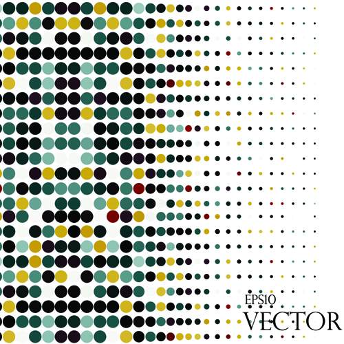 Round dot modern background vector material 07