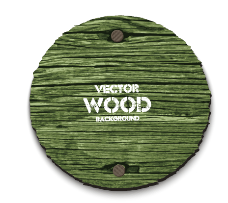 Round wood board background vector 02