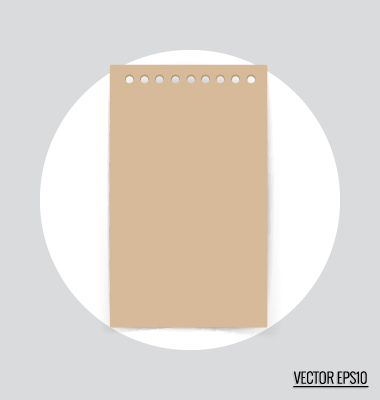 Simple note papers vector material set 01