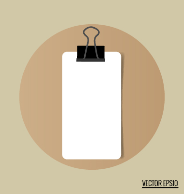 Simple note papers vector material set 02