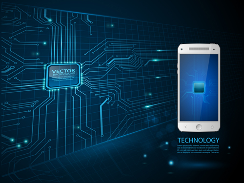 Technology concept template background vector 01
