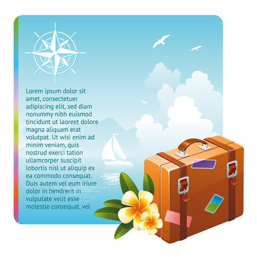 Different Travel elements vector set 01